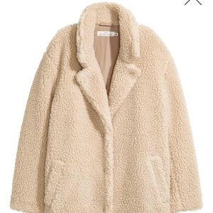 H M Jackets Coats Hm Pile Sherpa Jacket Coat Poshmark